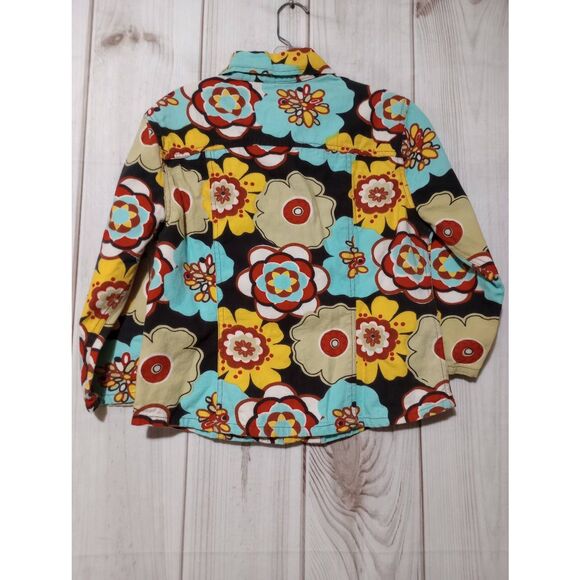 Gandy Courture Jacket Ladies Small Retro Floral Denim - Picture 2 of 6